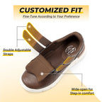 FitVille Wide Diabetic Shoes Dress Business Formal Casual Shoes for Men Slip on Walking Footwear Easy Wear Swollen Feet Comfort