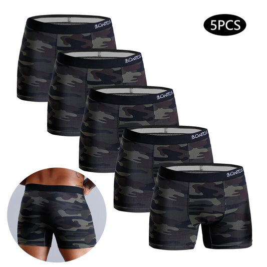 5pcs Boxer Shorts Men Sexy Underwear for Men Cotton Boxers for Man Men's Panties Custom Underpants Male Calecon