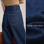 Amii Women's Jeans 2026 Autumn New Casual Letter Embossed Cotton Denim Trousers Women's Retro Versatile Straight Pants 12641115