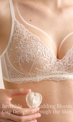 SUJIIN Sexy Embroidered Bra Sets for Women No Underwire Plunge Small Chest Bra and Panty Set Summer Female Lingerie MX287+N196