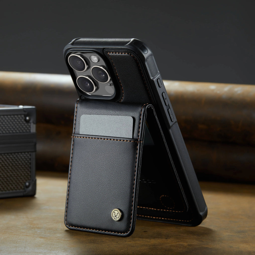 Magnetic 2 in 1 Detachable for iPhone 16/15/14 Pro Max 16 Plus Wallet Case with Card Holder,Magnetic Flip Kickstand Credit Slots