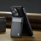 Magnetic 2 in 1 Detachable for iPhone 16/15/14 Pro Max 16 Plus Wallet Case with Card Holder,Magnetic Flip Kickstand Credit Slots