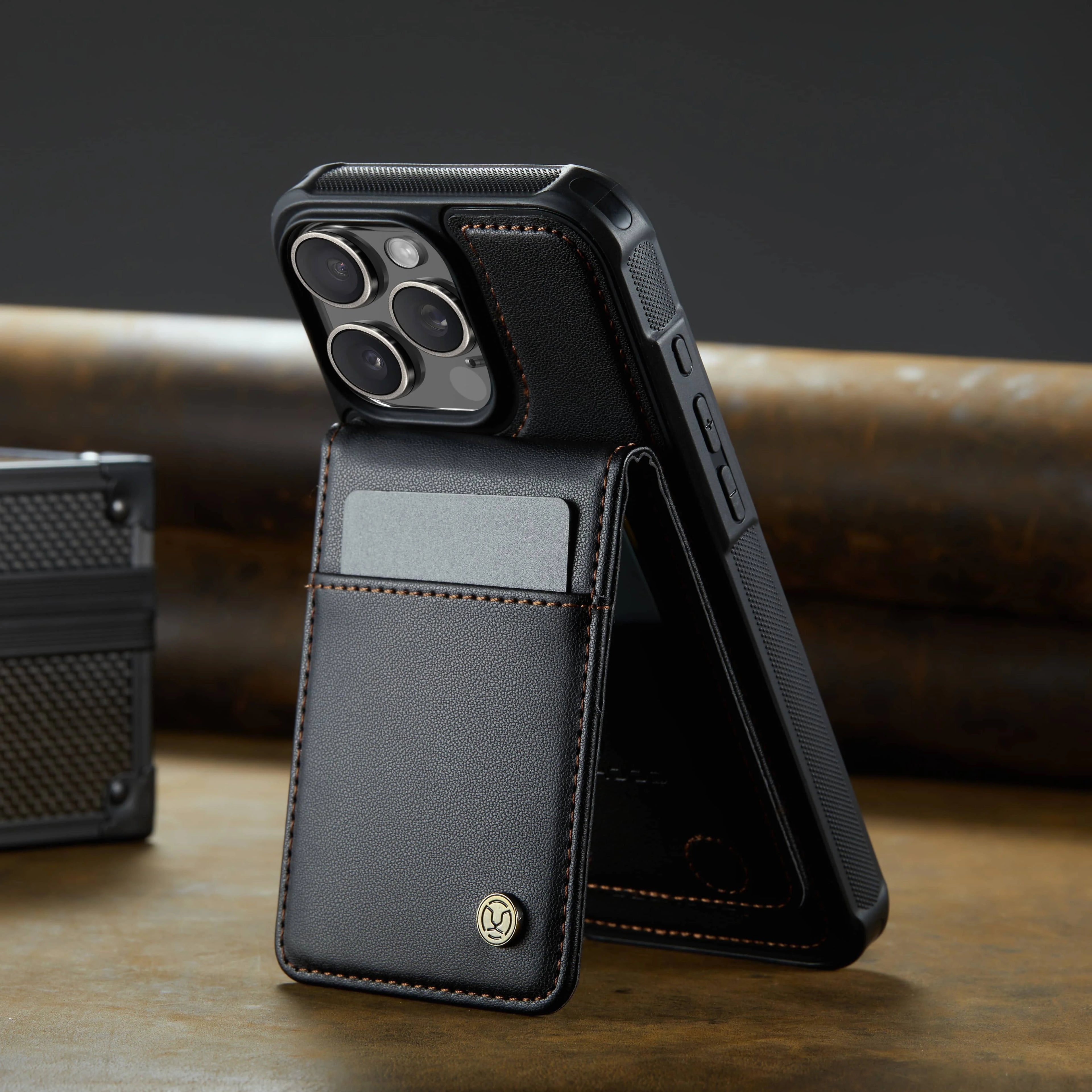 Magnetic 2 in 1 Detachable for iPhone 16/15/14 Pro Max 16 Plus Wallet Case with Card Holder,Magnetic Flip Kickstand Credit Slots