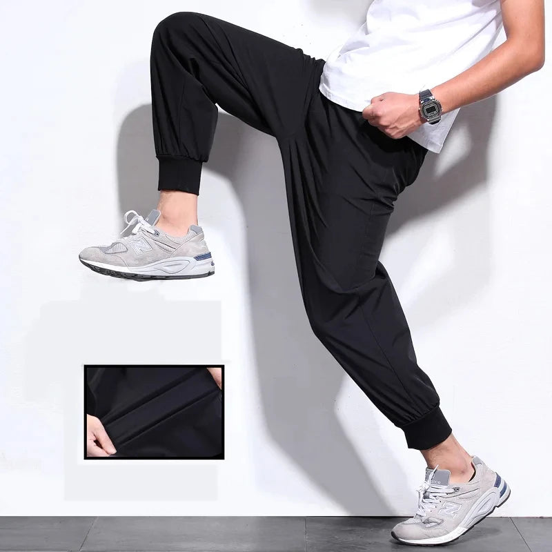 10XL Oversize Quick Dry Pants Mens Sweatpants Summer Joggers Loose Trousers Large Size Breathable Streetwear Casual Clothing