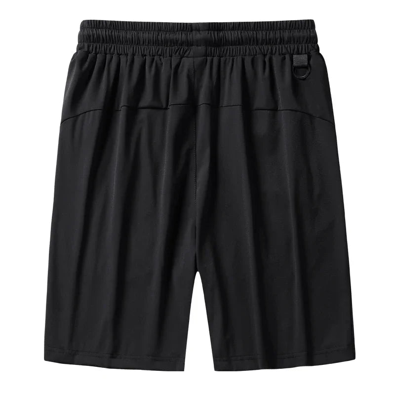 Men's Summer Ice Silk Jogger Sweatpants Zipper Pockets Breathable Running Gym Workout Athletic Mesh Pants Drawstring Design