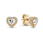 925 sterling silver heart-shaped ring necklace earrings sparkling luxury crystal women's jewelry set holiday surprise gift