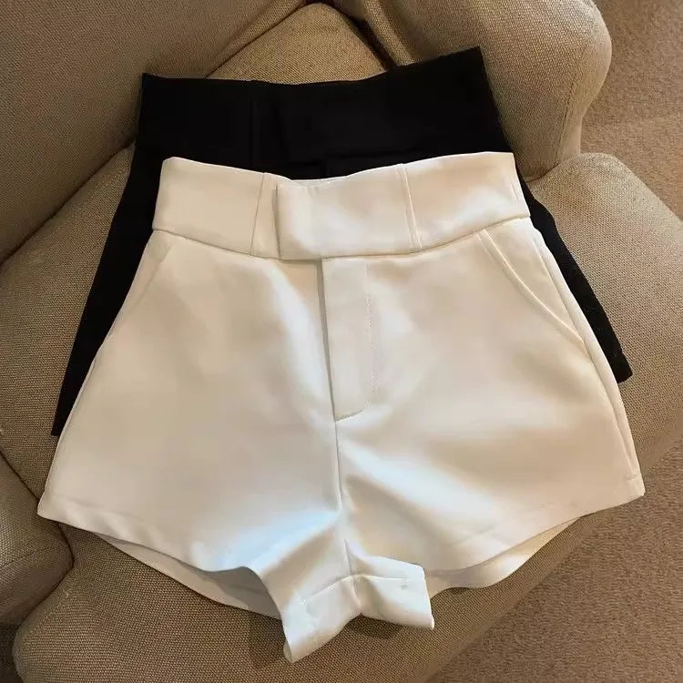 Women Sexy Shorts Mooyufon Black Shorts Women Harajuku Elegance High Waisted Shorts A Line Slim Casual Hot Girl Straight Pants