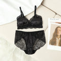 Birdtree Silk Lining French Solid Underwear, 2026 New Elegant Basic Bra Set, Thin Lace Spliced Bras For Women S30360QC