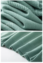 Autumn and winter new 100% pure wool men's semi-turtle neck loose knit solid color Joker casual knit bottoming shirt.