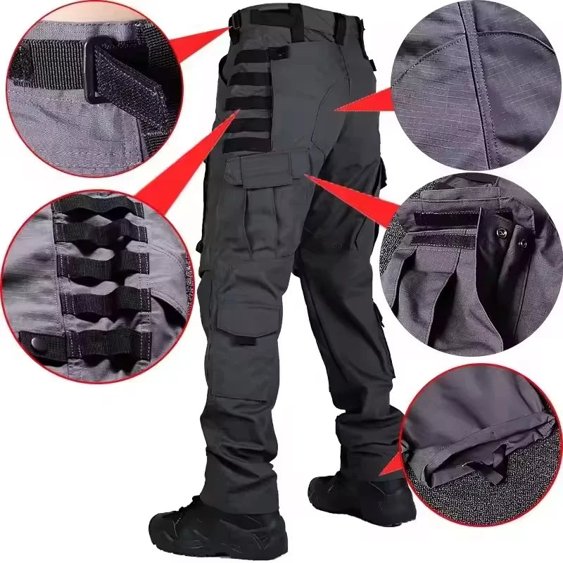 New Multi-pocket Cargo Pants Men Waterproof Work Tactical Trousers Spring Autumn Wear-Resistant Outdoor Hunting Training Pant