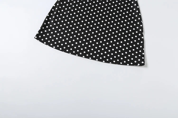 Nibber Low-Neck Sexy Backless Mini Dress Woman Summer Trend Polka Dot Print Halter Skinny Stretch Street Y2K Style Mini Bodycon