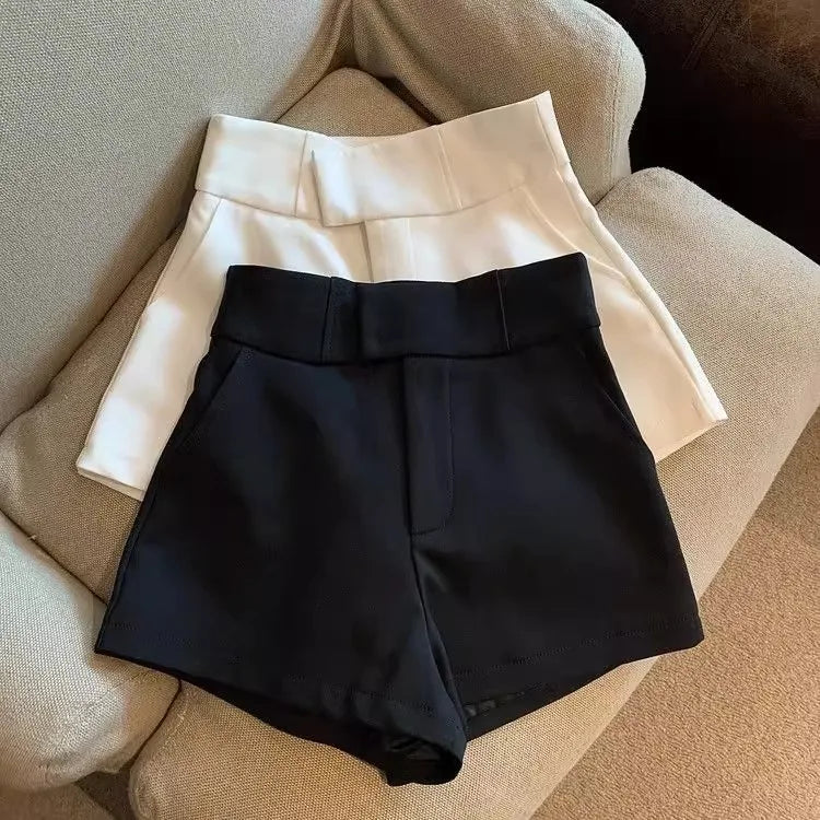 Women Sexy Shorts Mooyufon Black Shorts Women Harajuku Elegance High Waisted Shorts A Line Slim Casual Hot Girl Straight Pants