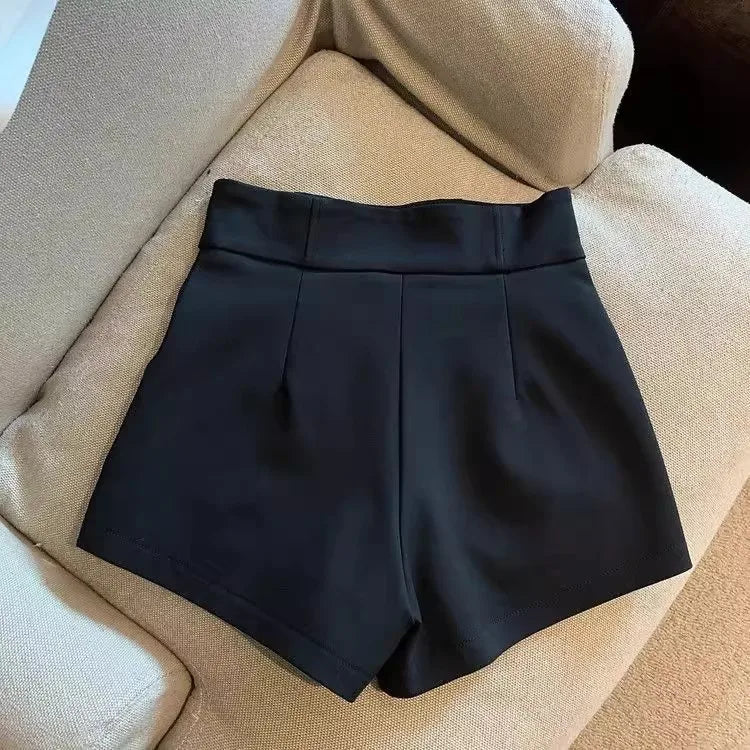 Women Sexy Shorts Mooyufon Black Shorts Women Harajuku Elegance High Waisted Shorts A Line Slim Casual Hot Girl Straight Pants