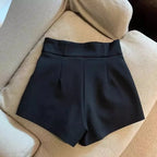 Women Sexy Shorts Mooyufon Black Shorts Women Harajuku Elegance High Waisted Shorts A Line Slim Casual Hot Girl Straight Pants
