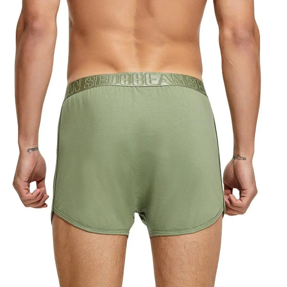 SEOBEAN Cotton Men's Boxer Shorts Loungewear Underwear Loose Fit Underpants Sleepwear Shorts Boxers for Men