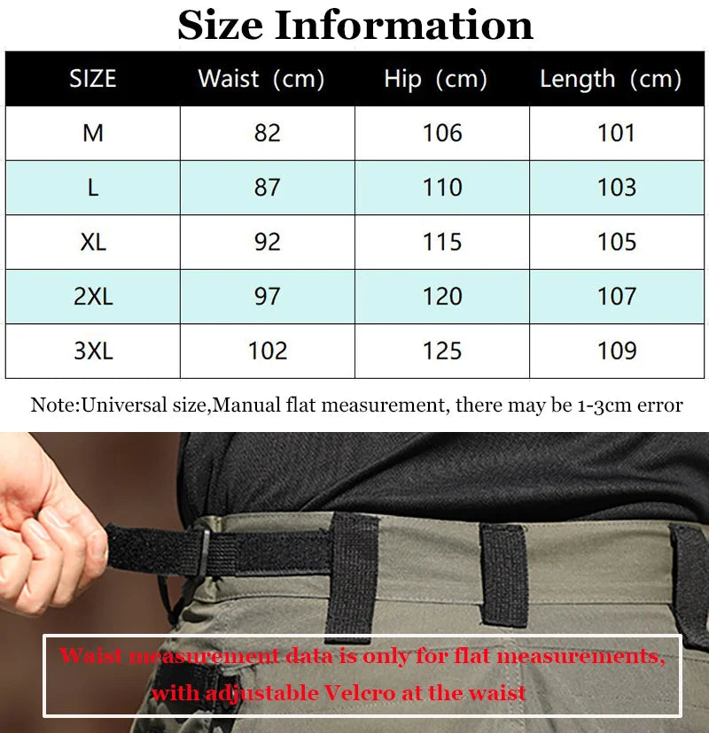 New Multi-pocket Cargo Pants Men Waterproof Work Tactical Trousers Spring Autumn Wear-Resistant Outdoor Hunting Training Pant