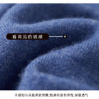 100% Pure Wool Sweater Autumn Winter New Men's Cardigan V-Neck Buckle Jacket Loose Casual Cashmere Knitted Sweater Long Sleeveds