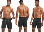 4pcs Long Men's Underpants Sports Leggings Boxer Shorts Mens Polyester Underwear Man Quick-Drying Boxer for Men Bottom Shorts