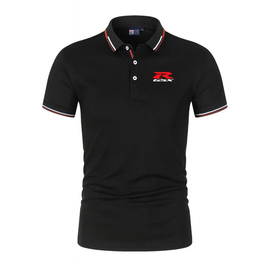 Men'S Summer Casual Breathable Comfortable Polo Shirt Solid Color High Quality Short Sleeve T-Shirt For GSXR GSX-R