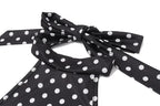 Polka Dot Elegant Off Shoulder Sleeveless Backless High Waist Halter Mini Dress Y2K Summer Fashion Club Party Vestidos