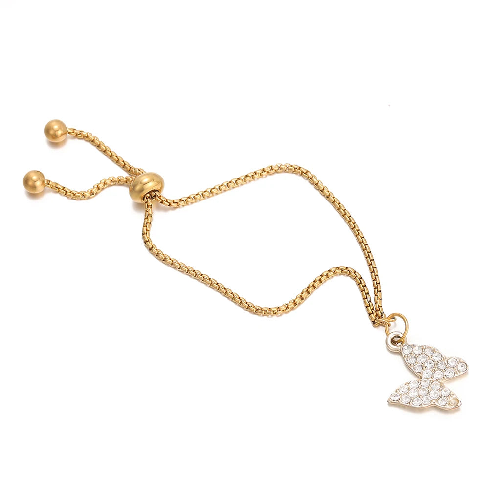3pcs/lot 304 Stainless Steel Adjustable Slider Chains with Ball Ends for DIY Bracelet Pendants Jewelry Making Extender Chain