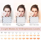 LED Portable Clip-on Selfie Light; Video Conference Lighting, 3 Lighting Modes, Suitable for iPhone Camera Laptop