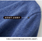 100% Pure Wool Sweater Autumn Winter New Men's Cardigan V-Neck Buckle Jacket Loose Casual Cashmere Knitted Sweater Long Sleeveds