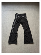 High Street RO Style Jeans Pants Men's Five Star Mang Ribbon Rotating Large Zipper Floor Pulling Horn Denim Streetwear Pants