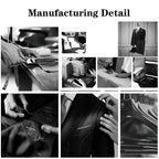 Men's 2 Piece Elegant Suit White & Black Contrast Design Blazer & Pants Refined Formal Dress for Upscale Gatherings