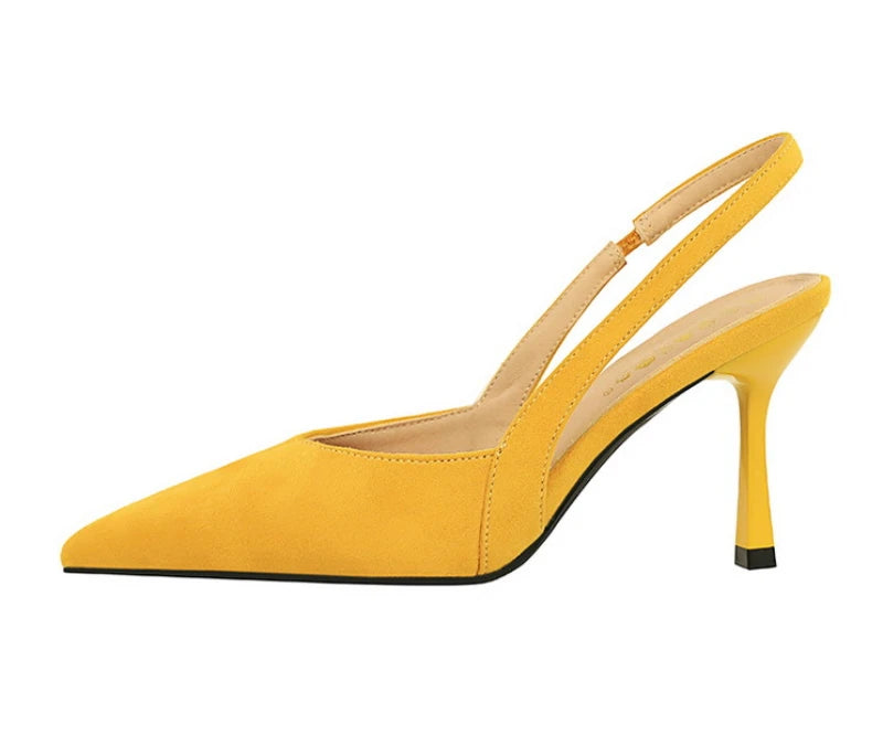 Fashionable Banquet Empty High Heel Shoes For Women's Shoes Thin Heel Pointed Toe Hollow Single Shoes For Women's Shallow Mouth
