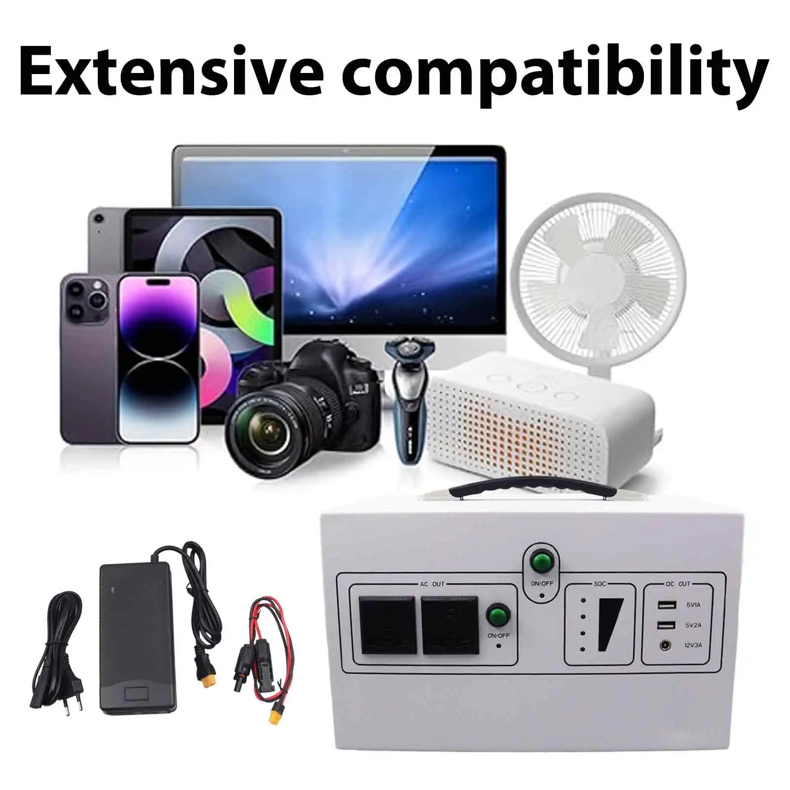 Outdoor Emergency Portable Solar Power Electric Generator Portable Power Station 1000W 2000W 3000W