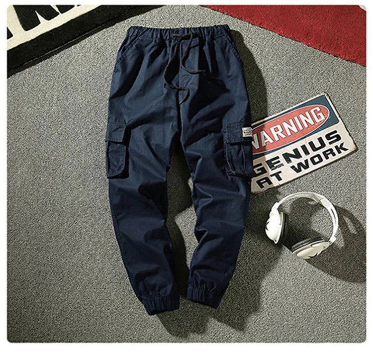 Camouflage Cargo Pants Men Cotton Streetwear Korean Hip Hop Joggers 7XL Loose Fit Casual Trousers Multi-Pockets Elastic Waist