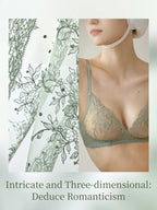 SUJIIN Sexy Embroidered Bra Sets for Women No Underwire Plunge Small Chest Bra and Panty Set Summer Female Lingerie MX287+N196