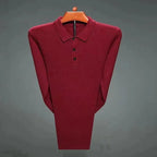 Men's 100% Mink Cashmere Large Size Sweaters Autumn Winter Solid POLO-neck Casual Knit Pullovers Long Sleeve Warm Jumper to