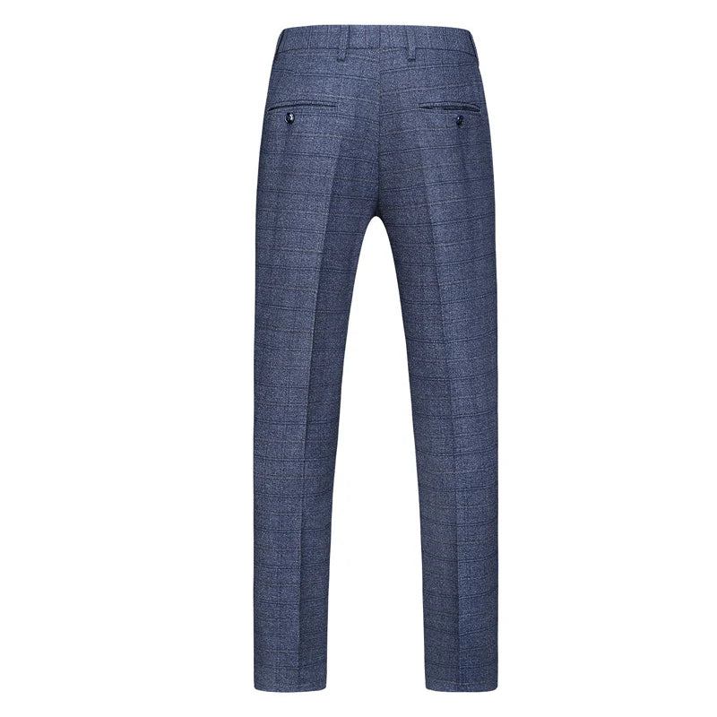 Men's Business Casual Three-Piece Set 2024 Fashion Bridegroom Dress Suit Vest Trousers High Quality