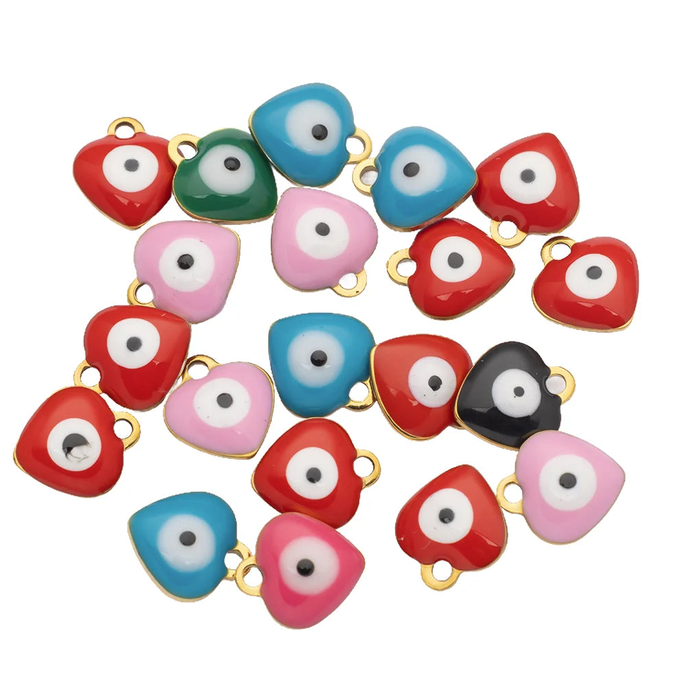 20pcs Stainless Steel Enamel Charms Mixed Moon Star Cross Fish Animal Charm Pendant DIY for Necklace Bracelet Jewelry Making