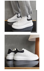 Men's breathable lightweight white shoes spring summer soft-sole comfort walking casual shoes fashion student sports baord shoes