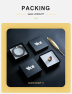 Vnox Geometric Square Natural Stone Pendant Necklace for Men, Gold Silver Color Stainless Steel Blade Chain, Trendy Jewelry Gift