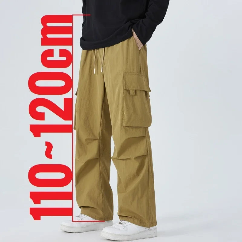 200cm Tall Men's Cargo Pants Extra Long Straight Trousers Male Length 115 120 118 Cm Chinese Clothes 190cm 192cm 195cm 2m 120cm
