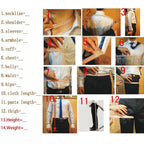 Men's 2 Piece Elegant Suit White & Black Contrast Design Blazer & Pants Refined Formal Dress for Upscale Gatherings