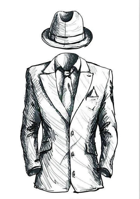 Luxury Pinstripe Men's Suits Formal 2 Piece Jacket Pants Full Sets Bespoke Business Smart Casual Male Clothing Costume Homme