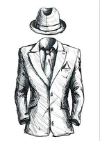 Luxury Pinstripe Men's Suits Formal 2 Piece Jacket Pants Full Sets Bespoke Business Smart Casual Male Clothing Costume Homme