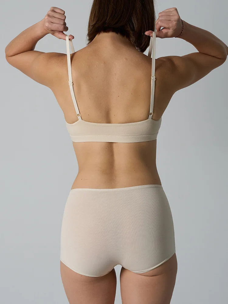 Cotton Bralette Seamless Breathable Underwears Lingerie Sets for Women's Fitness Sports Bras Panties Ladies No Bra Pad Intimate