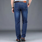 JEEP SPIRIT spring summer men's straight jeans casual loose mid-waist trousers all-match fashion business elastic denim pants