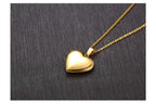Vnox Light Heart Locket Pendants for Women Men Openable Photo Frame Glossy Stainless Steel Necklaces Family Love Collar