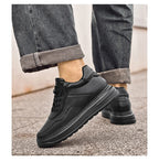 Men Genuine Leather Height Increasing Elevator Shoes Men non-slip BreathableElevator shoes Man Sneakers Comfortable Casual Shoes