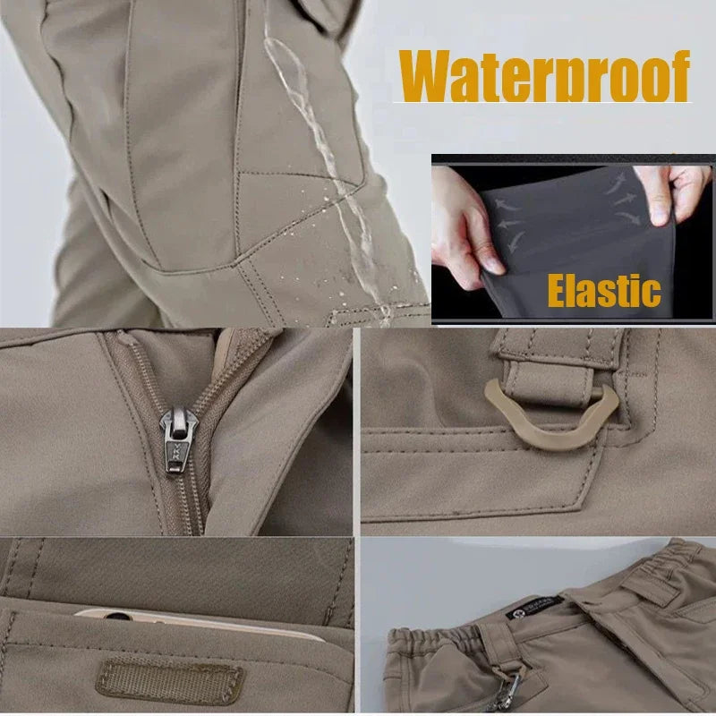 Autumn Tactical Pants Men Casual Work Cargo Trousers Waterproof Multi-pocket Wear-Resistant Outdoor Training Camouflage Trousers