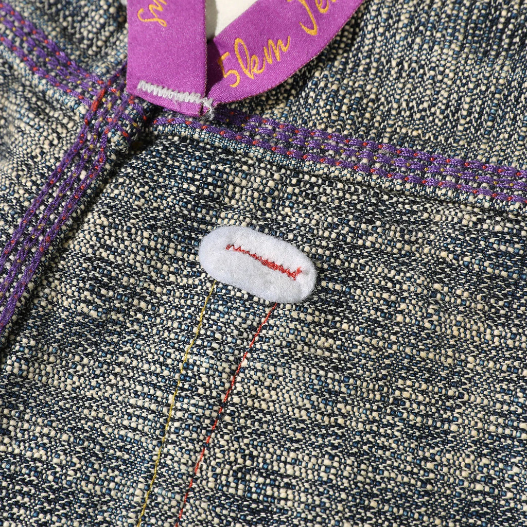 22oz Heavyweight 100% Cotton Washed Men's Selvedge Denim Jeans Taiwan Hand-spun Yarn Plant-dyed Standard Straight Fit Pants 5KM