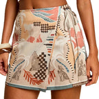 Women's Fashion Minimalist Shorts Tropical Vacation Elegant Casual Printed High Waist Shorts Spring Summer Beach Daily Pants