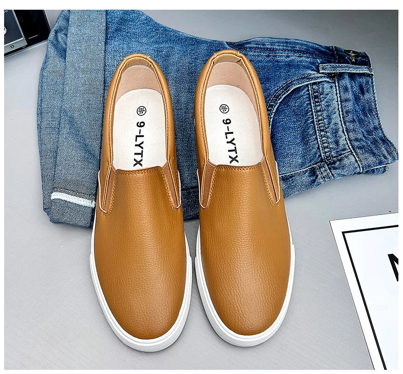 Men's Casual Shoes Grey Brown Flat Bottomed Casual Board Shoes Mens Loafers Man Shoes Casual Sneakers Men